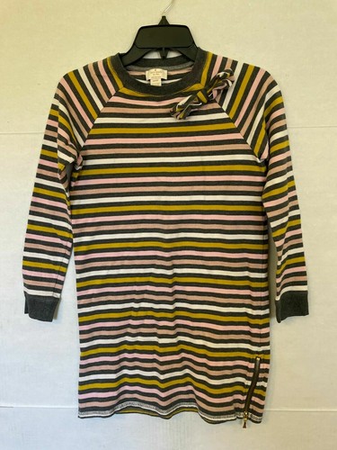 ABITO KATE SPADE BAMBINA TAGLIA 164 14 ANNI GRIGIO GIALLO ROSA A RIGHE