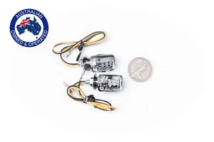 Pair of Micro LED Indicators Cafe Racer Motorcycle / Yamaha / Honda / Ducati - Picture 1 of 3