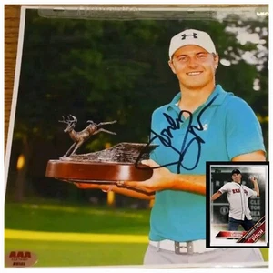 JORDAN SPIETH SIGNED 8x10 PHOTO AUTO JD CLASSIC COA AAA +2016 TOPPS FIRST PITCH - Picture 1 of 6