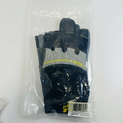 Guantes mecánicos de cuero sintético con dedo abierto negros Valeo V235 talla mediana Foto 1 de 3