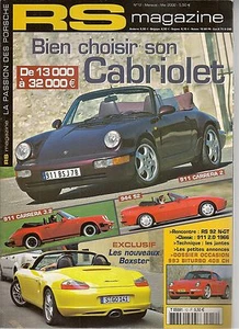 RS MAGAZINE 12 PORSCHE 964 CARRERA RS N/GT 993 TURBO 3.6 911 2.0 944 S2 CABRIOLE - Imagen 1 de 2