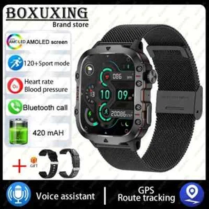 Smart Watch Men Sports Ftiness GPS IP68 1.96''AI Voice Bluetooth Call Smartwatch - Picture 1 of 39
