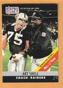Art Shell Los Angeles Raiders 1990 Pro Set #161 Salón de la fama Maryland Eastern Shore 12N - Imagen 1 de 2