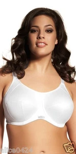 ELOMI 36H 8040 White ENERGISE Sports Bra Full Coverage NEW  NWT Fast SHIP $72.00 - Picture 1 of 3