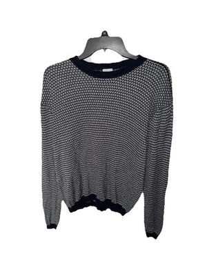 Suéter Armani Collezioni Hombre Talla M Azul Blanco Mezcla Seda Manga Larga Jersey Foto 1 de 4