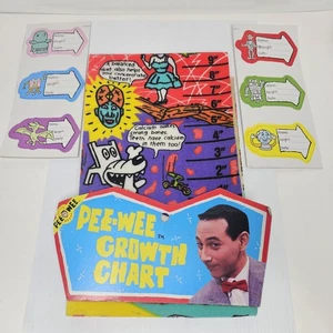 Pee - Wee Herman Vintage Growth Chart New In Open Bag 1988 - Bild 1 von 11