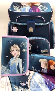 Scooli Frozen Elsa Schulranzen Set 5tlg EasyFit Mädchen Ranzen Blau Rucksack - Picture 1 of 8