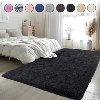 Non Slip Shaggy Area Rugs Carpets Soft Fluffy Floor Mats Carpets for Living Room - Image 1 of 4