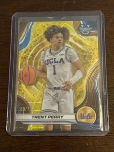 2025 Bowman Best U Basketball Yellow Trent Perry #'d 68/75 - Picture 1 of 6
