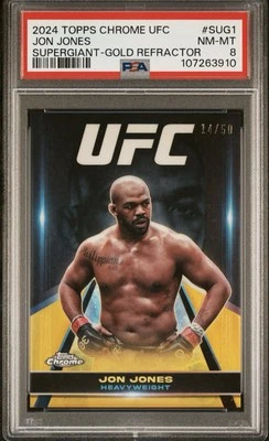 2024 Topps Chrome UFC - Supergiant Jon Jones #SUG-1 Gold Refractor /50 - Image 1 of 2