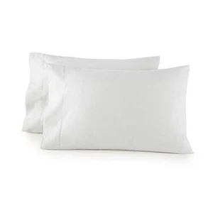 Organic Flannel Pillowcases Size Set of 2 - Ultra Comfortable 100% King White - Picture 1 of 8