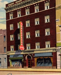Vintage Postcard Linen Ambassador Hotel Denver  Co Fireproof California Street - Picture 1 of 3