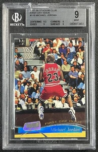 MICHAEL JORDAN BGS 9 1997-98 TOPPS STADIUM CLUB #118 FIRST DAY ISSUE SP MINT - Picture 1 of 2