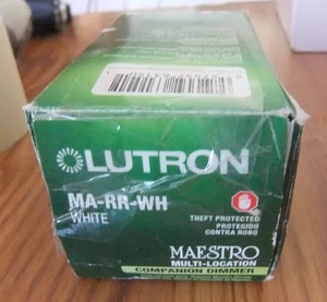 LUTRON MAESTRO Multi-Location COMPANION Dimmer MA-RR-WH White - Afbeelding 1 van 1