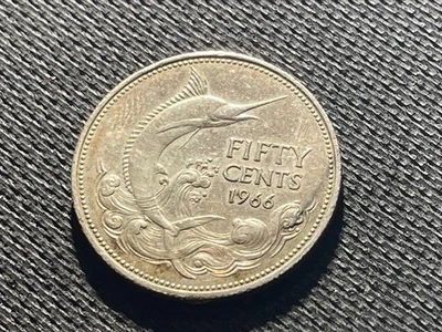 1966 Bahamas Fifty Cent Silver Coin - Image 1 of 2