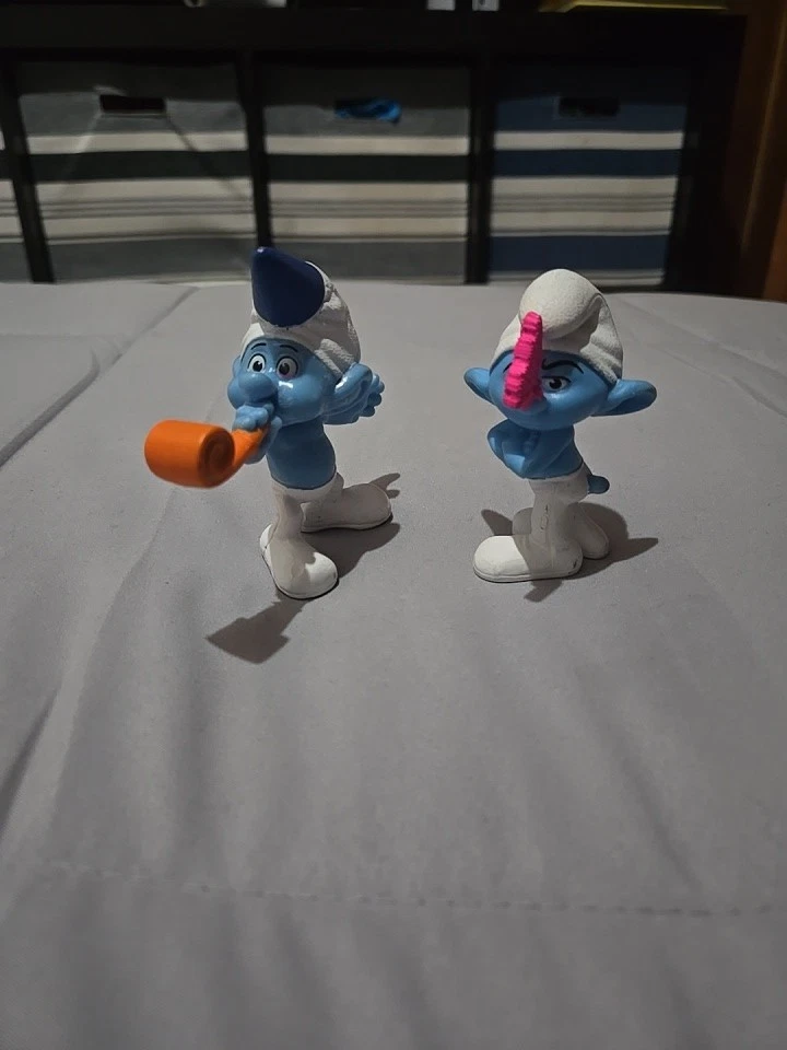Lote de 2 brinquedos McDonald’s Happy Meal Toy Smurfs 2013 - Imagem 1 de 1