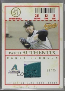 2005 Fleer Authentix Patch Authentix /75 Randy Johnson #PA-RJ Patch HOF - Picture 1 of 3