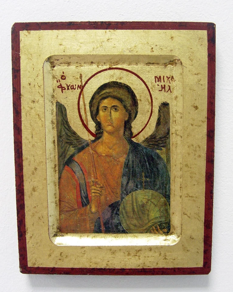 KVN Griechische Ikone, Heiliger Michael, ca,18,5x14,5 cm - Bild 1 von 1