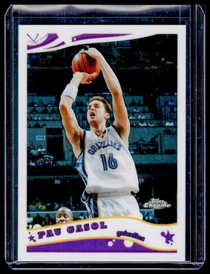 2005-06 Topps Chrome Pau Gasol Refractor 68 Memphis Grizzlies #/999 - Image 1 of 2
