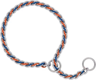Terrain D.O.G. Cuello deslizante de cadena con cordones, 20 pulgadas x 3,5 mm, azul/naranja Foto 1 de 2