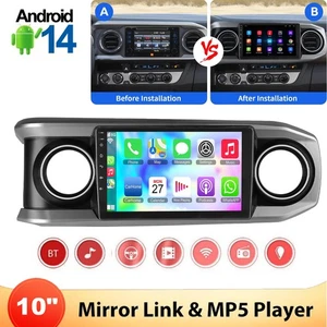 Android 14 Car Radio Stereo For Toyota Tacoma 2016-2020 Apple CarPlay GPS Player - Picture 1 of 15