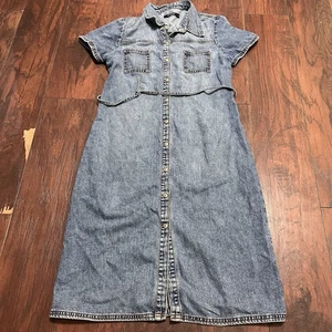 Vestido midi con cinturón delantero a presión para Joseph Denim talla M - Imagen 1 de 7