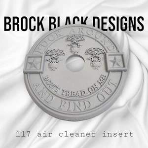 Harley Davidson 117" Round Air Cleaner Insert Dont Tread On Me Theme - Picture 1 of 6