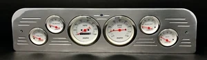 1961 GMC 6 Gauge Dash Panel Insert Mechanical White - Picture 1 of 10