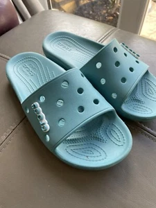 Unisex CROCS Teal Sliders UK 8 (see description) - Picture 1 of 5