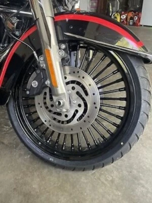 21" Fat Spoke Front Wheel ABS 21x3.5 for Harley Touring Street Road Glide 09-UP Foto 1 de 4