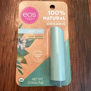 Eos 100% Natural Organic Sweet Mint Natural Shea Lip Balm .14 oz - Picture 1 of 3