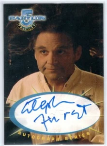 BABYLON 5 1999 SKYBOX PROFILES SA6 Stephen Furst as Vir Cotto AUTOGRAPH d. 2017 - Picture 1 of 2
