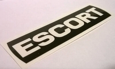 Ford Escort MK2 Fuel Filler Blanking Plate Decal - Black - image 1 of 2