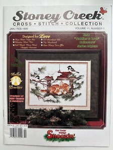 Stoney Creek Cross Stitch Magazine January / February  1999 Patterns Kitten Bird - Picture 1 of 8
