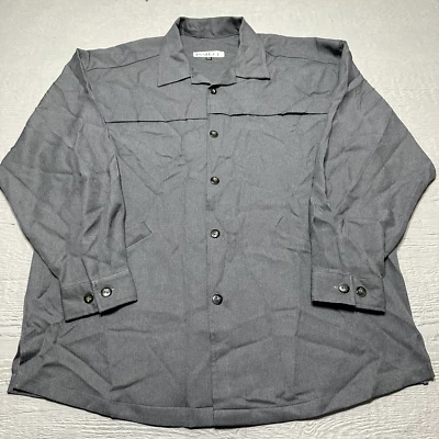Inserch Shirt Mens 2XL Gray Long Sleeve 100% Dracon USA Made Vintage 90s Classic - Image 1 of 4