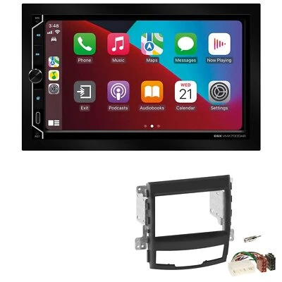 ESX Autoradio Apple CarPlay Android Auto für Ssangyong Korando 2010-2013 schwarz - Bild 1 von 4