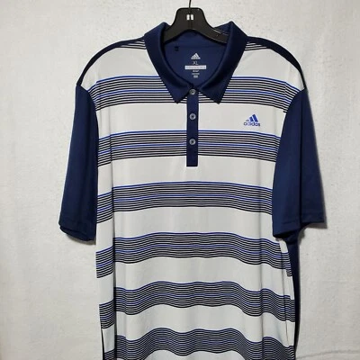 Adidas Polo Shirt Short Sleeves Casual Golf Men’s Size Extra Large Blue - Image 1 of 4