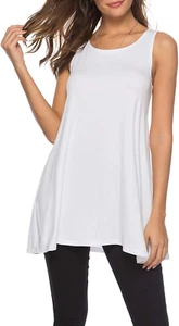 Women'S Sleeveless Tunics Women Flowy Tunic Tank Tops for Leggings - Picture 1 of 12