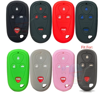 Capa estojo silicone fit Honda Accord Acura ZDX MDX CL TL 4 botões controle remoto chaveiro - Imagem 1 de 4