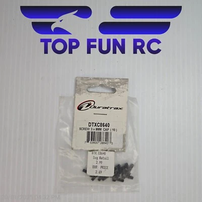 Duratrax DTXC8640 Cap Screws 3x8mm (10) - Image 1 of 2