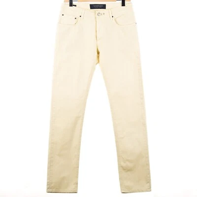 NWT HANDPICKED Yellow Watercolor pants Cotton Ravello US:35 EU:51 Summer Light - Image 1 of 4