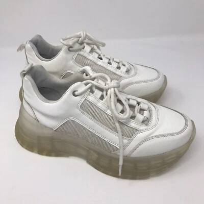 Topshop Zapatillas Gruesas Talla 39 EU Plataforma Blanco Suela Translúcida Foto 1 de 4