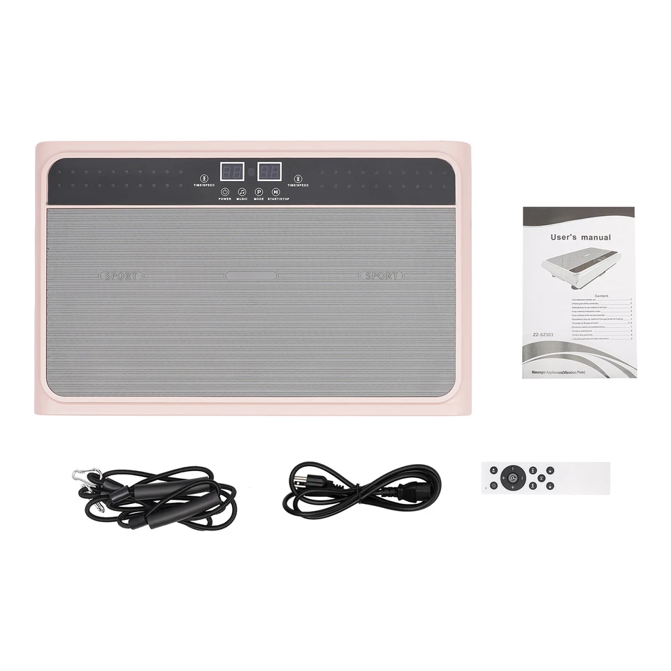 Whole Body Vibration Plate Vibration Platform Plate With Bluetooth Speaker Pink - Image 1 of 4