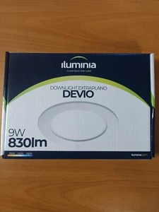 Plafón LED de empotrar redondo, blanco, 9W, Ø120×24 mm - Imagen 1 de 2