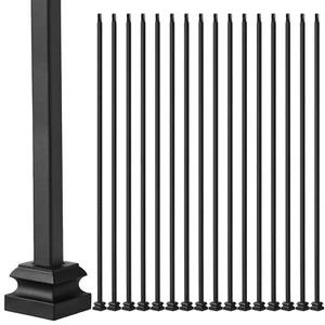 Therwen 20 Sets Wrought Iron Balusters, Hollow Plain Bar Balusters, Iron Balu... - Picture 1 of 7