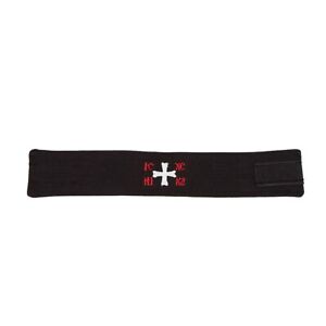 9 1/2" Embroidered Greek Orthodox Monk Laymen Cross Design Black Wristband 24cm