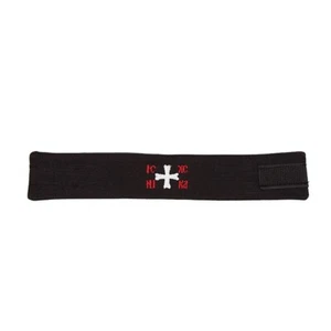 Schwarzes Armband 9 1/2 Zoll bestickt griechisch-orthodox Mönch Laien Kreuz Design 24 cm - Bild 1 von 1