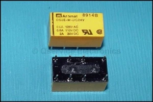 6 PCS LOT AROMAT DS2EMDC24V Miniature Sealed Relay 24VDC NOS - Picture 1 of 1