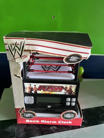 WWE RAW Ring 2012 Alarm Clock Tested Works! Rare John Cena CM Punk Rey Mysterio Cover