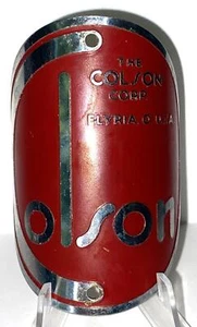 New old stock antique COLSON bicycle HEAD BADGE tag emblem - Picture 1 of 4